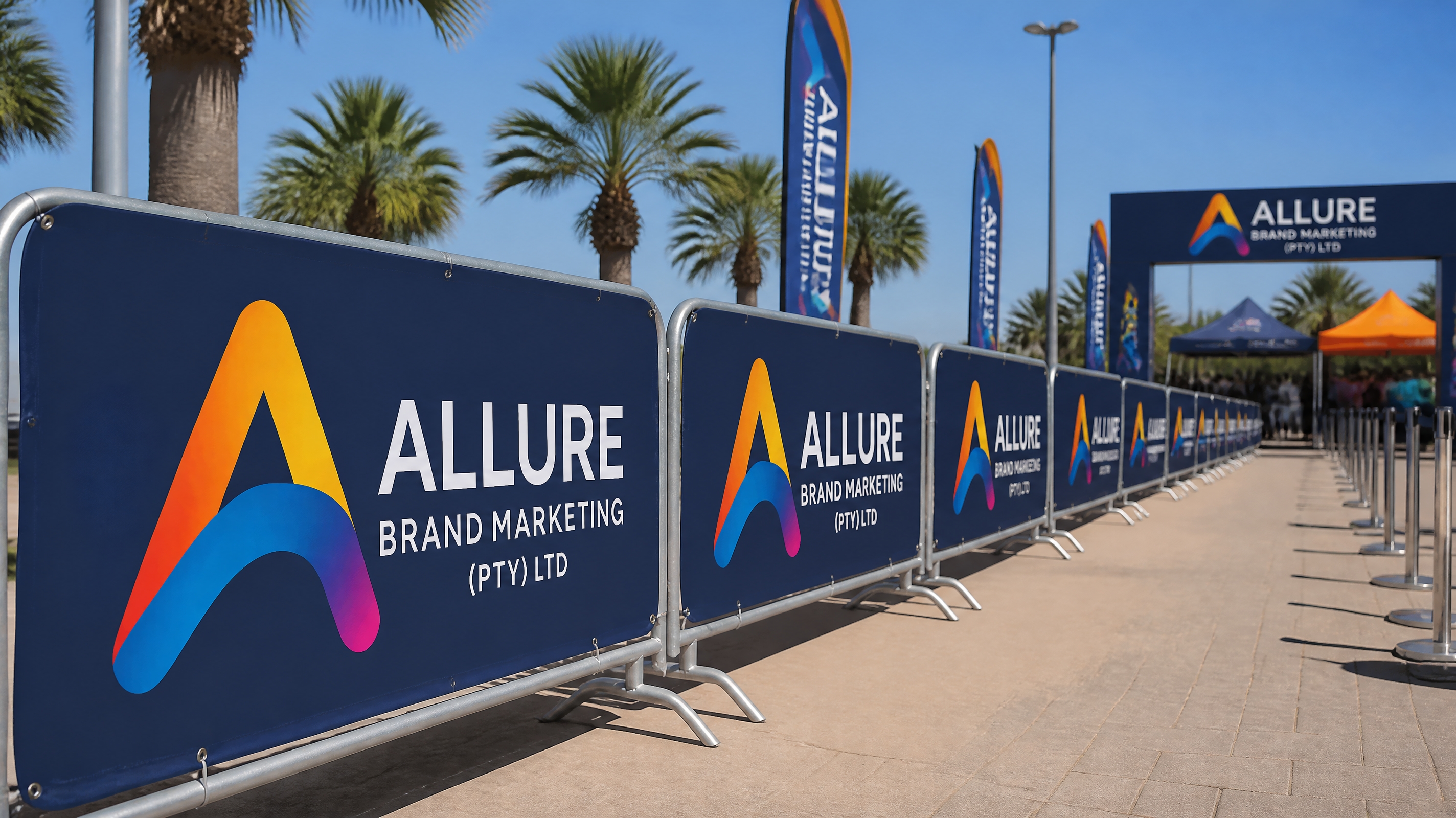 Allure branded outdoor campaign setup